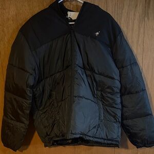 Staple pigeon Black Puffer Jacket with hood